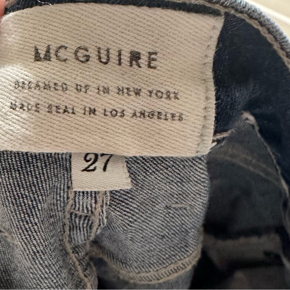 MCGUIRE DENIM | Two Tone | Raw Hem | Crop | Cropped Jeans | 27 | Style 185A - Picture 6 of 7